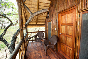 Tree House accommodations verandah
